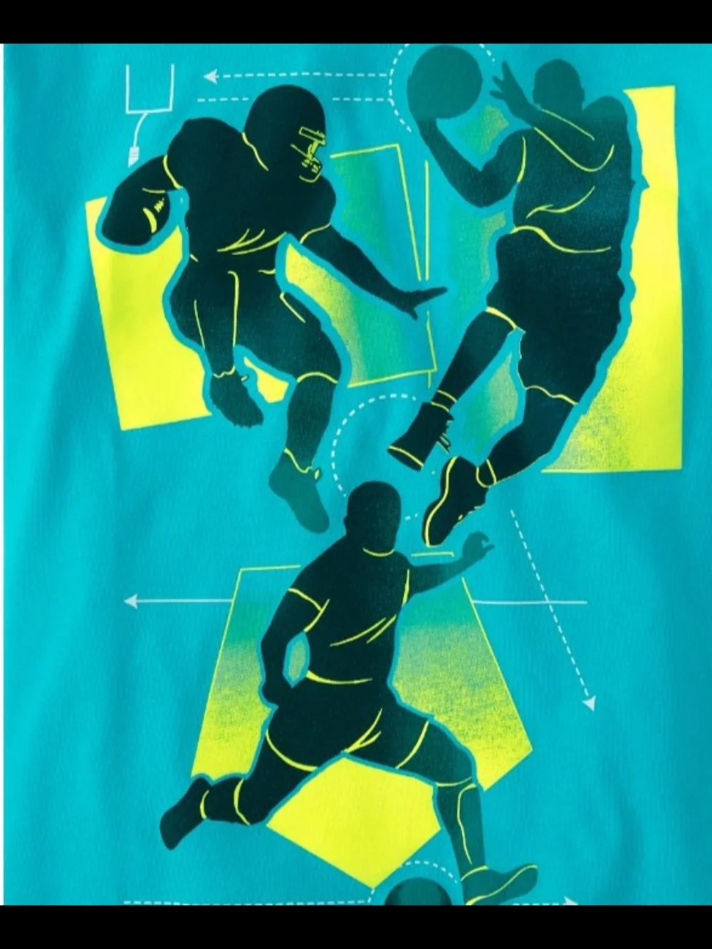 Boys' Teal Active Sports Graphic Tee